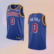 Camiseta Golden State Warriors Gary Payton II NO 0 75th Anniversary Azul