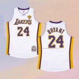Camiseta Los Angeles Lakers Kobe Bryant NO 24 Mitchell & Ness 2009-10 Blanco
