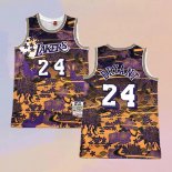 Camiseta Los Angeles Lakers Kobe Bryant NO 24 Mitchell & Ness Lunar New Year Violeta
