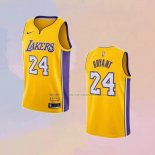 Camiseta Los Angeles Lakers Kobe Bryant NO 24 Retirement 2017-2018 Amarillo