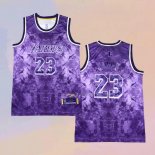 Camiseta Los Angeles Lakers LeBron James NO 23 Select Series 2023 Violeta