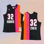 Camiseta Miami Floridians Shaquille O'Neal NO 32 Hardwood Classics Throwback Negro