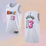 Camiseta Miami Heat Bam Adebayo NO 13 Ciudad 2022-23 Blanco