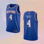 Camiseta New York Knicks Derrick Rose NO 4 Statement 2020-21 Azul