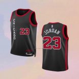 Camiseta Nino Chicago Bulls Michael Jordan NO 23 Ciudad 2023-24 Negro