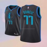 Camiseta Nino Dallas Mavericks Luka Doncic NO 77 Ciudad 2018-19 Azul