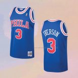 Camiseta Philadelphia 76ers Allen Iverson NO 3 Mitchell & Ness 1996-97 Azul