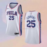 Camiseta Philadelphia 76ers Ben Simmons NO 25 Association Blanco