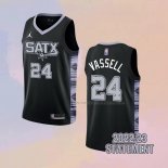 Camiseta San Antonio Spurs Devin Vassell NO 24 Statement 2022-23 Negro