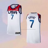 Camiseta USA 2021 Kevin Durant NO 7 Blanco