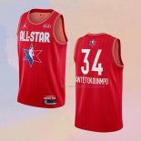 Camiseta All Star 2020 Milwaukee Bucks Giannis Antetokounmpo NO 34 Rojo