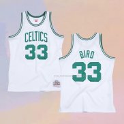 Camiseta Boston Celtics Larry Bird NO 33 Hardwood Classics Throwback Blanco