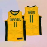 Camiseta Brasil Anderson Varejao NO 11 2019 FIBA Baketball World Cup Amarillo
