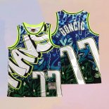Camiseta Dallas Mavericks Luka Doncic NO 77 Mitchell & Ness Azul