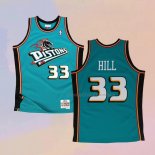 Camiseta Detroit Pistons Grant Hill NO 33 Hardwood Classics Throwback Verde