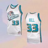 Camiseta Detroit Pistons Grant Hill NO 33 Retro Blanco