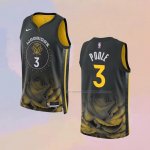 Camiseta Golden State Warriors Jordan Poole NO 3 Ciudad 2022-23 Negro