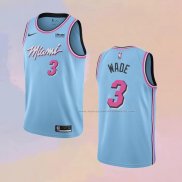 Camiseta Miami Heat Dwyane Wade NO 3 Ciudad Azul