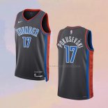 Camiseta Oklahoma City Thunder Alekse Pokusevski NO 17 Ciudad 2022-23 Gris