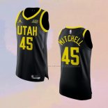 Camiseta Utah Jazz Donovan Mitchell NO 45 Statement Autentico 2022-23 Negro