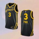Camiseta Golden State Warriors Chris Paul NO 3 Ciudad 2023-24 Negro