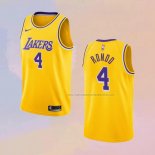 Camiseta Los Angeles Lakers Rajon Rondo NO 4 Icon Amarillo