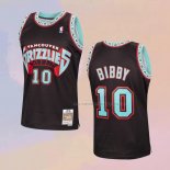Camiseta Memphis Grizzlies Mike Bibby NO 10 Mitchell & Ness 1998-99 Negro
