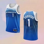 Camiseta Minnesota Timberwolves Kyle Anderson NO 1 Ciudad 2023-24 Azul