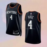 Camiseta New York Knicks Derrick Rose NO 4 Select Series Negro