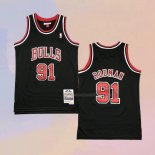 Camiseta Nino Chicago Bulls Dennis Rodman NO 91 Mitchell & Ness 1997-98 Negro