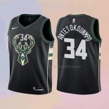 Camiseta Nino Milwaukee Bucks Giannis Antetokounmpo NO 34 2017-18 Negro