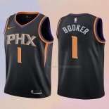 Camiseta Nino Phoenix Suns Devin Booker NO 1 Statement 2017-18 Negro