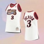 Camiseta Philadelphia 76ers Allen Iverson NO 3 Retro Blanco