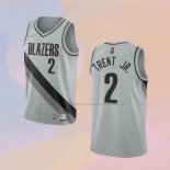 Camiseta Portland Trail Blazers Gary Trent Jr. NO 2 Earned 2020-21 Gris