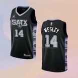 Camiseta San Antonio Spurs Blake Wesley NO 14 Statement 2022-23 Negro