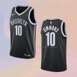 Camiseta Brooklyn Nets Ben Simmons NO 10 Icon 2021-22 Negro