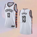 Camiseta Brooklyn Nets James Harden NO 13 Ciudad 2020 Blanco