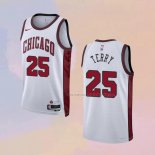 Camiseta Chicago Bulls Dalen Terry NO 25 Ciudad 2022-23 Blanco