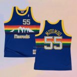 Camiseta Denver Nuggets Dikembe Mutombo NO 55 Hardwood Classics Throwback Azul