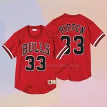 Camiseta Manga Corta Chicago Bulls Scottie Pippen NO 33 Rojo