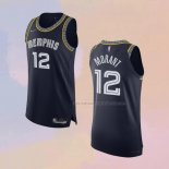 Camiseta Memphis Grizzlies Ja Morant NO 12 Ciudad 2021-22 Autentico Azul