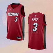 Camiseta Miami Heat Dwyane Wade NO 3 Statement Rojo