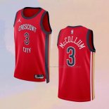 Camiseta New Orleans Pelicans CJ McCollum NO 3 Statement 2023-24 Rojo