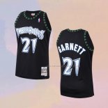 Camiseta Nino Minnesota Timberwolves Kevin Garnett NO 21 Hardwood Classics Throwback 1997-98 Negro