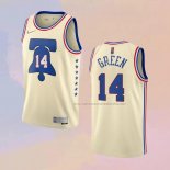 Camiseta Philadelphia 76ers Danny Green NO 14 Earned 2020-21 Crema