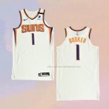 Camiseta Phoenix Suns Devin Booker NO 1 Association Autentico 2021 Blanco