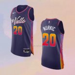 Camiseta Phoenix Suns Jusuf Nurkic NO 20 Ciudad Autentico 2023-24 Violeta
