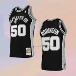 Camiseta San Antonio Spurs David Robinson NO 50 Mitchell & Ness 1998-99 Negro