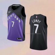 Camiseta Toronto Raptors Kyle Lowry NO 7 Earned 2020-21 Negro Violeta