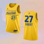 Camiseta All Star 2021 Utah Jazz Rudy Gobert NO 27 Oro